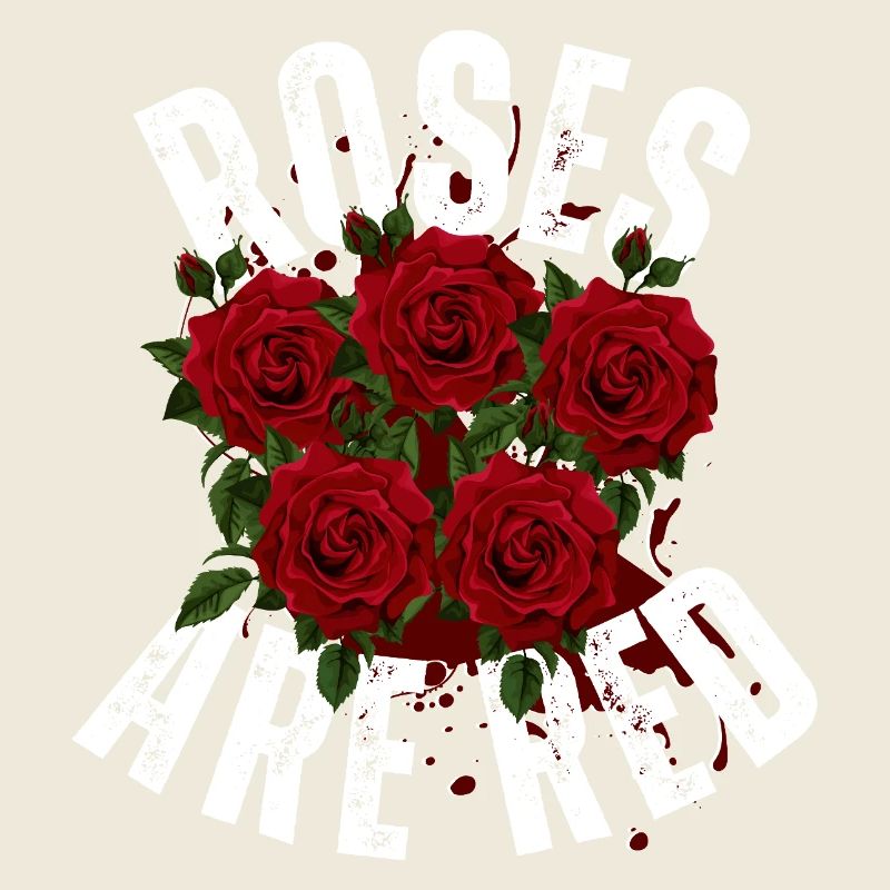 Art élégant de roses rouges éclaboussées - Graphique floral