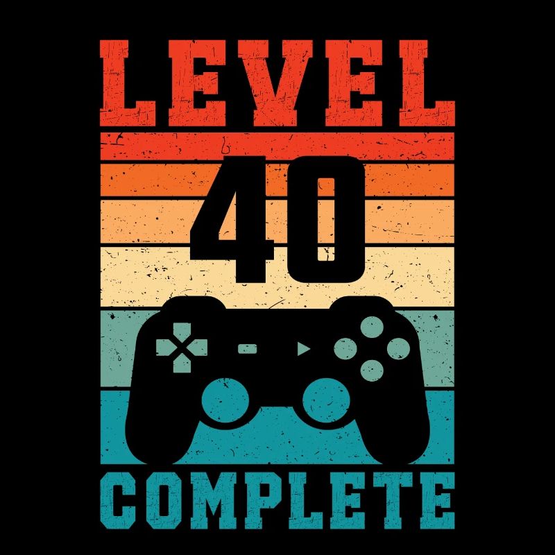 40e anniversaire Niveau 40 Joueur complet 40 ans