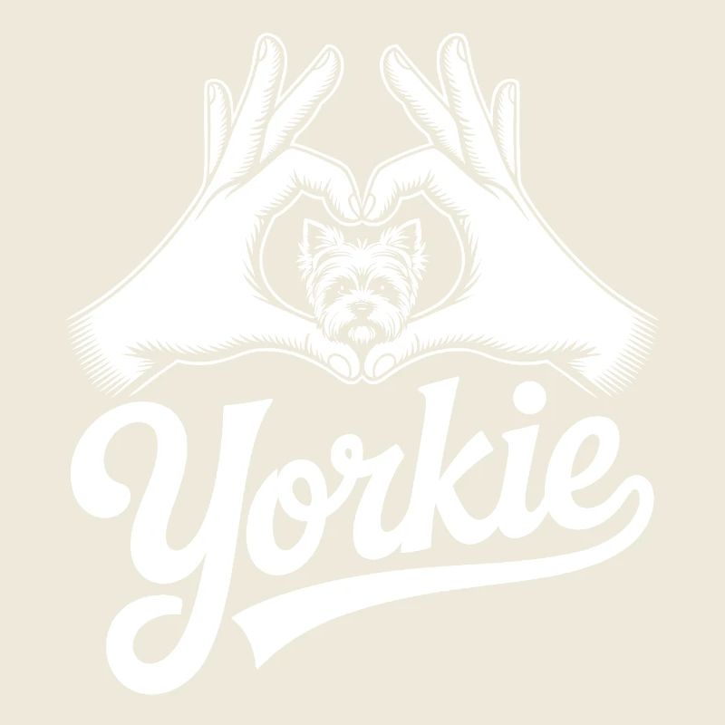 Yorkie Heart Hands