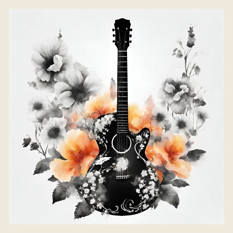 GUITARE EN FLEURS