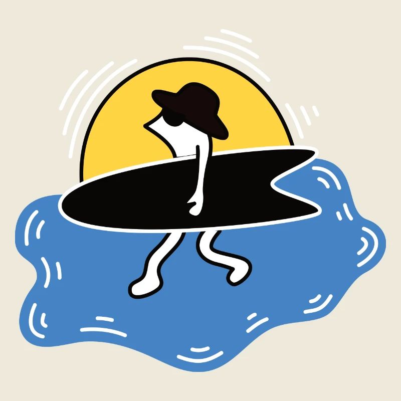 Surfing Illustration
