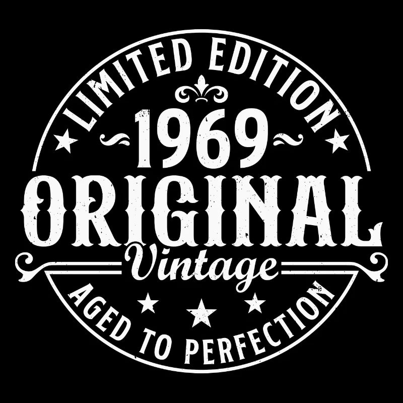 Original 1969 Vintage né anniversaire rétro
