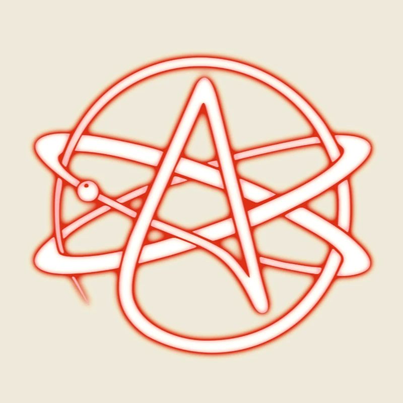 Symbole athée rouge