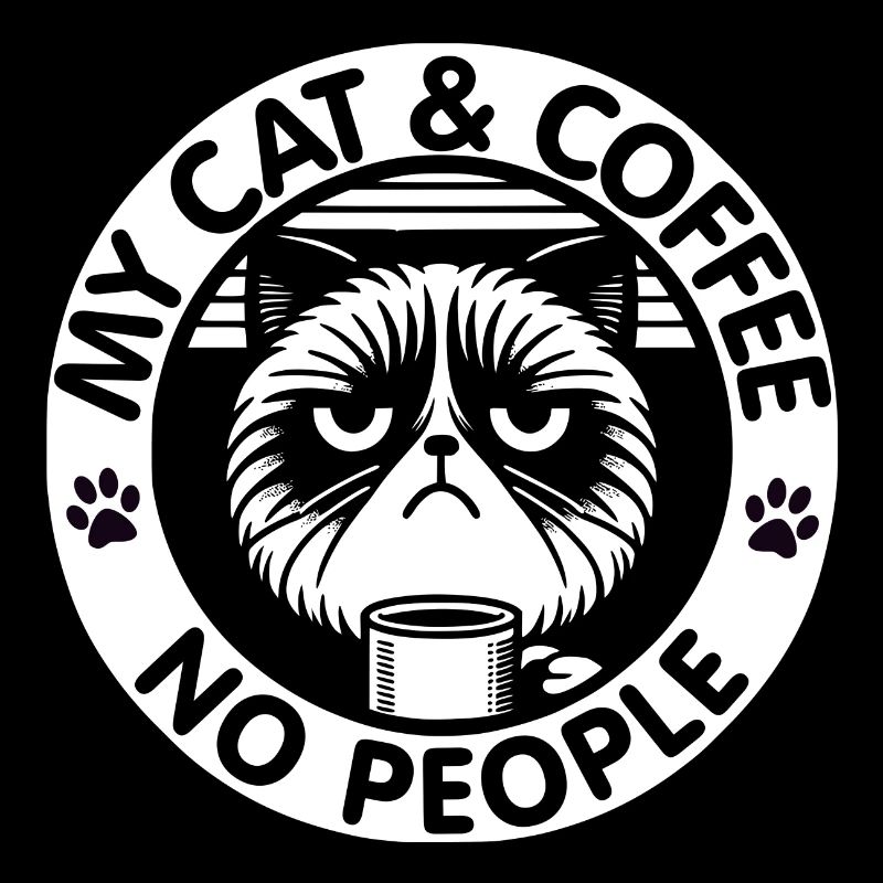 Katze und Kaffee keine Menschen