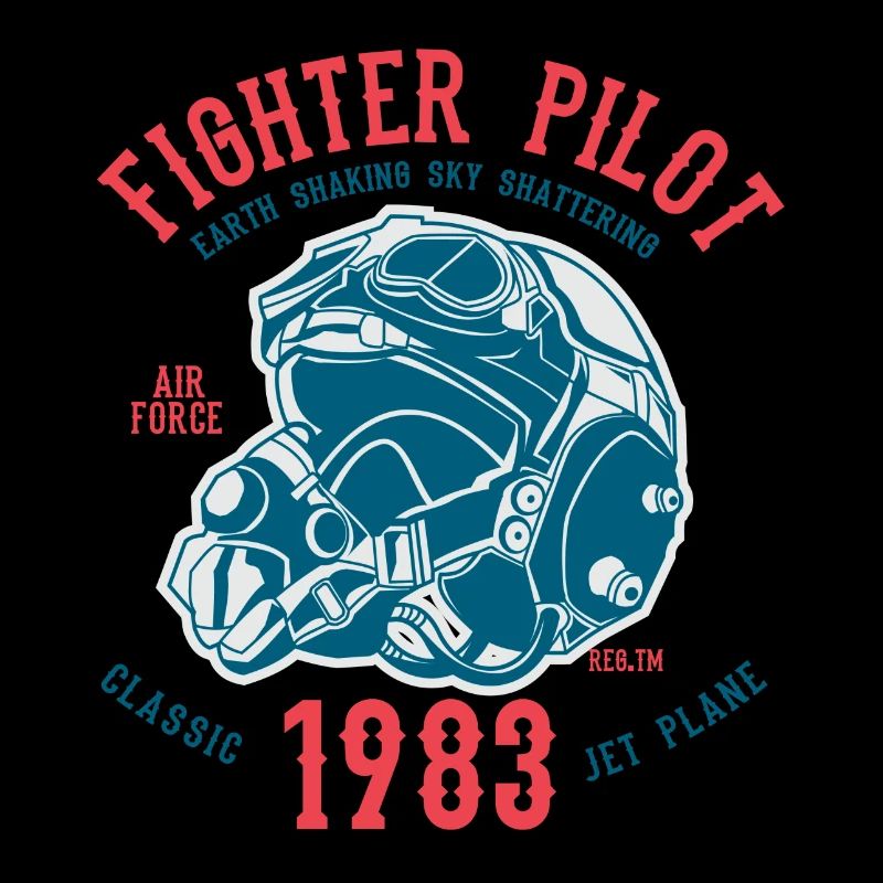 CLASSIC JET PLANE - Kampfjet Piloten Shirt Motiv