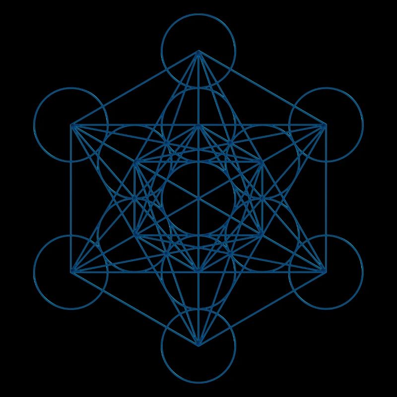 Metatron's Cube - blue