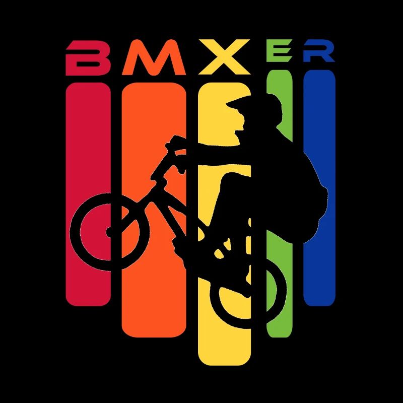 BMX Rainbow Stunt Silhouette