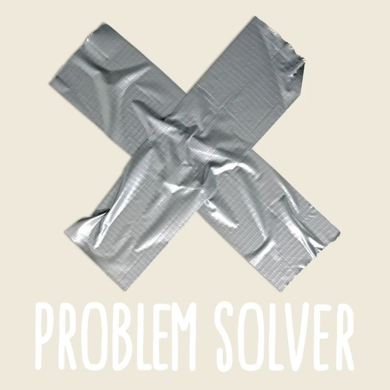 Problem solver lustig Klebeband Mann Vater
