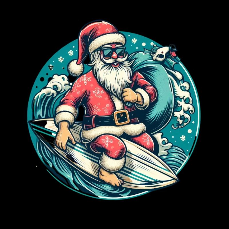Père Noël surfeur
