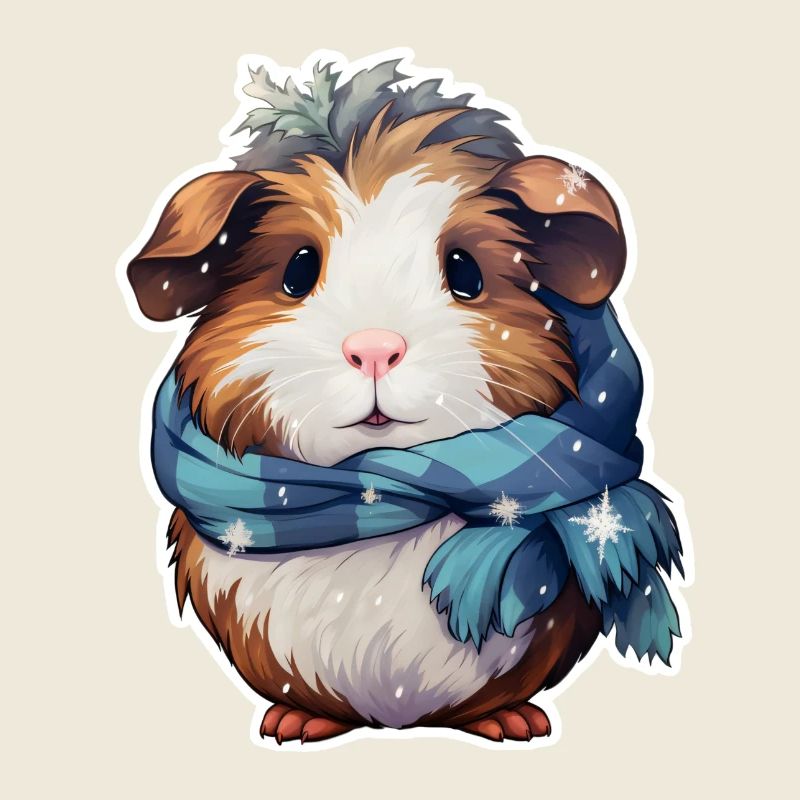 Guinea pig with scarf