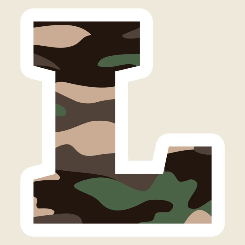 Buchstabe L Militärtarnung - Geschenkidee