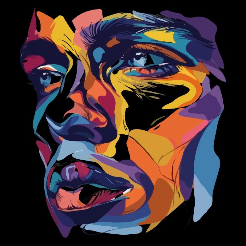 Artful Face Design - Modern Art