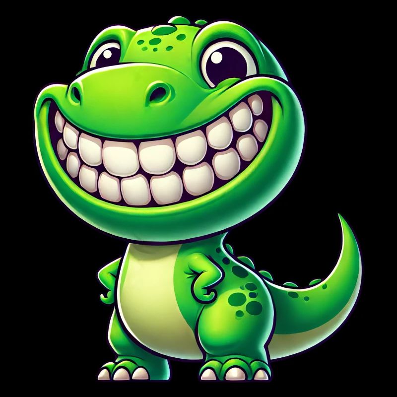 Dinosaure mignon T-Rex Cartoon Friendly