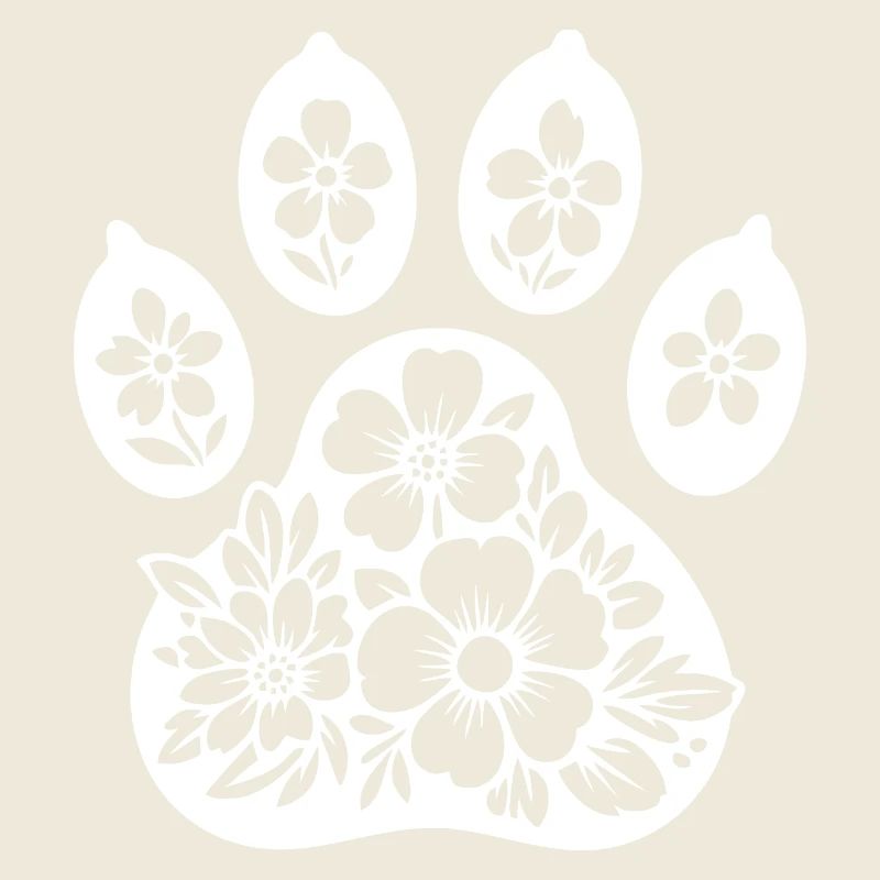 Conception florale d’empreintes de pattes pour les amoureux de la nature