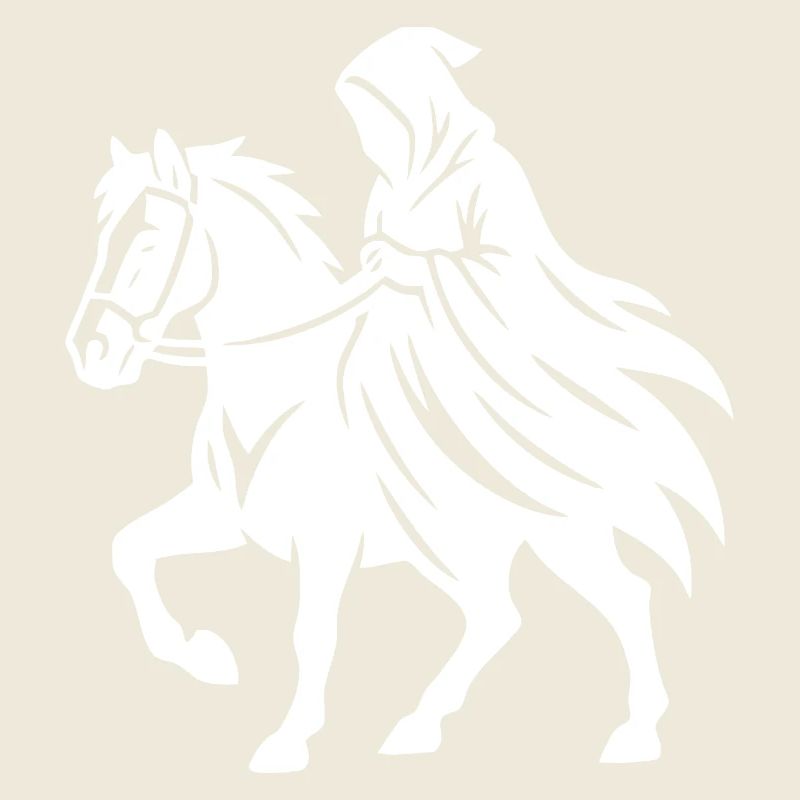 Mystischer Ritter Silhouette Design