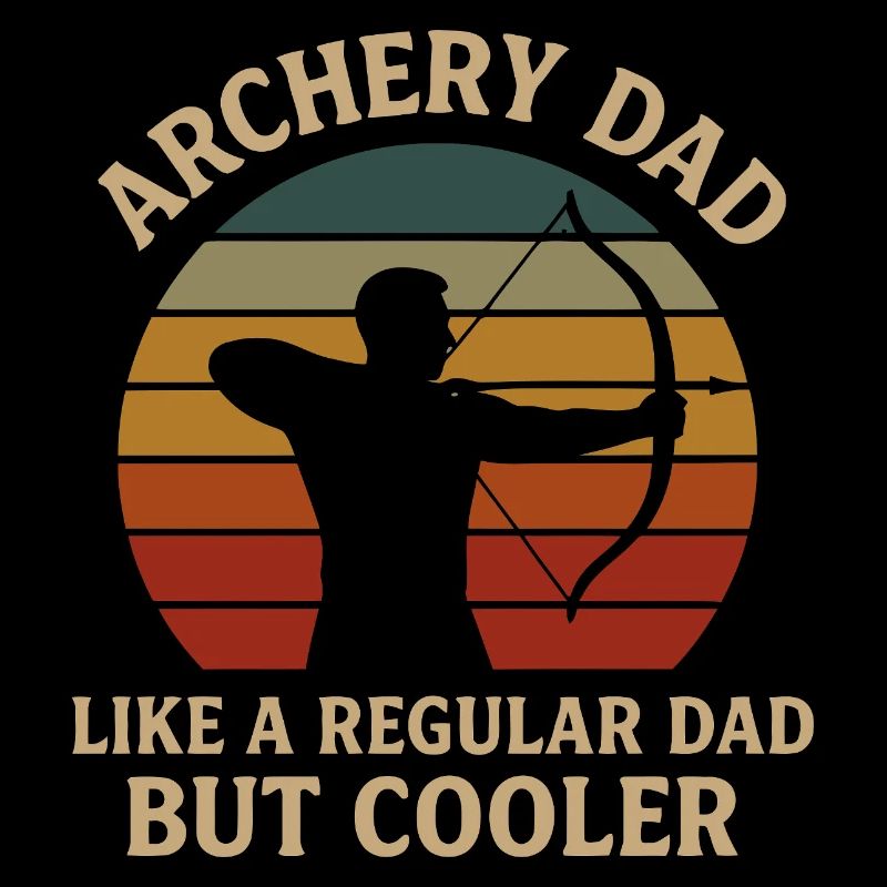 Archery Dad Retro Sunset Design