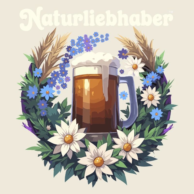 Nature Lovers Beer Wreath Traditional Shirt Replacement Dirnd