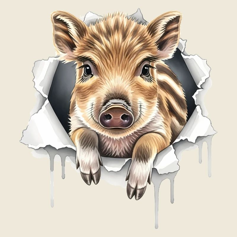 Funny Piglet Crack - Cute Piggy Gift