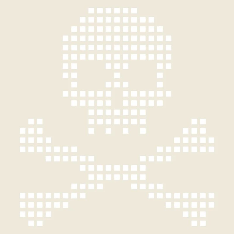 Pixel Skull and Crossbones