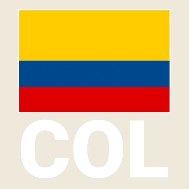 Drapeau de la Colombie avec l’abréviation COL