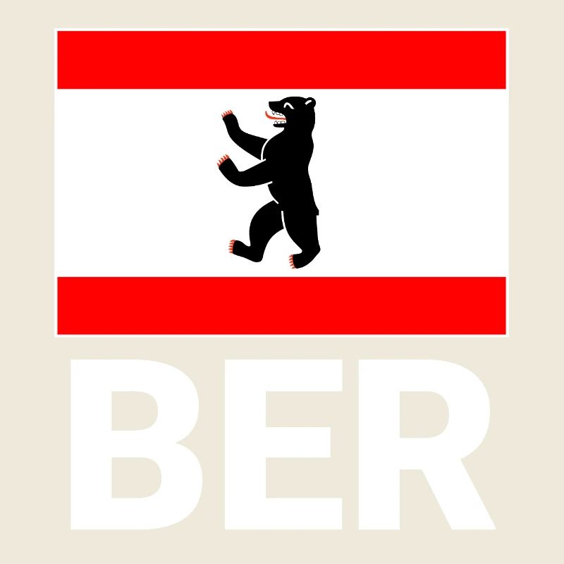 Drapeau de Berlin avec abréviation BER