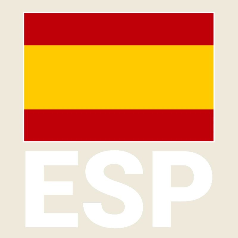 Sporty Spain flag with ESP abbreviation