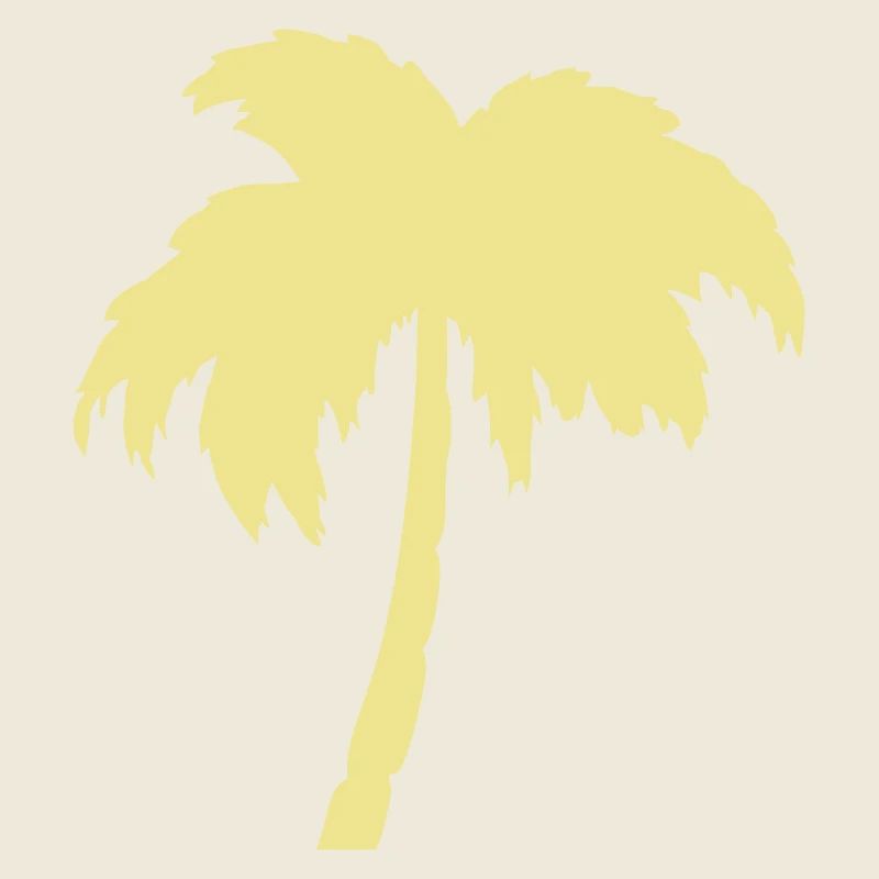 Palm Tree Silhouette Yellow