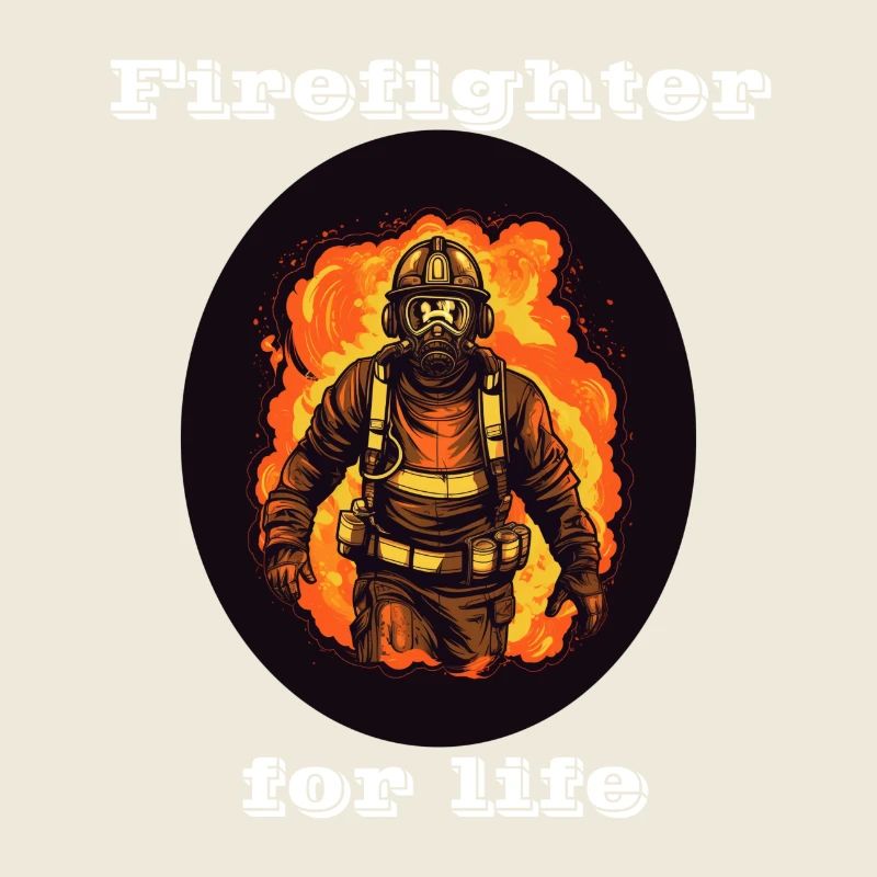 Firefighter for life weiß