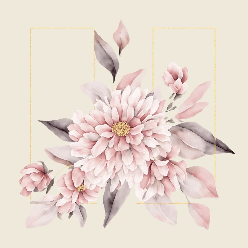 Elegantes Rouge-Blumen-Design