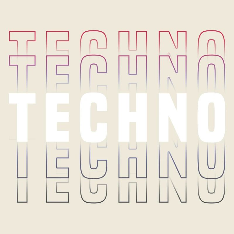 Futuristisches Techno-Design mit Neonfarben