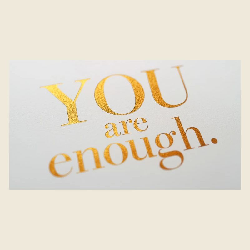 Motivational Gold Foil Text Print