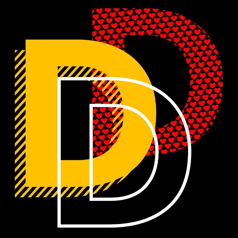 Buchstabe D Typo Geschenke