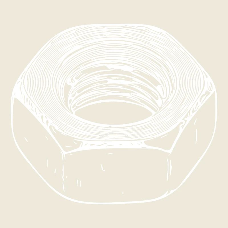 Schraubenmutter mit vintage Oberfläche