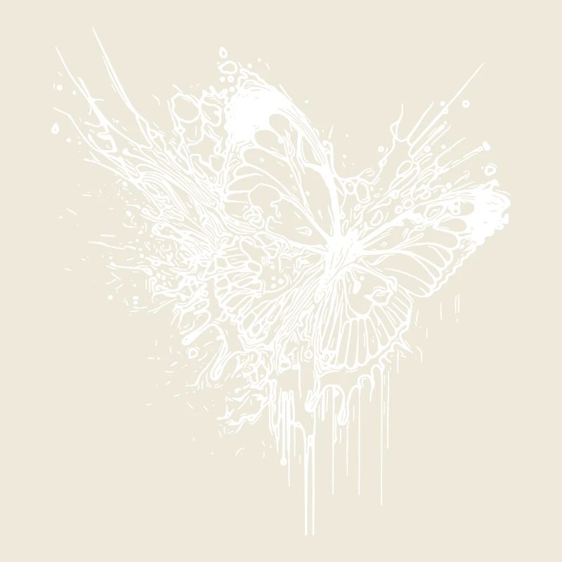 Style élégant de tatouage Butterfly Ink Splash