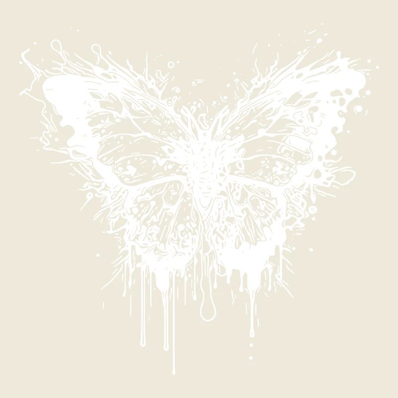 Papillon Tattoo Ink Splash Style