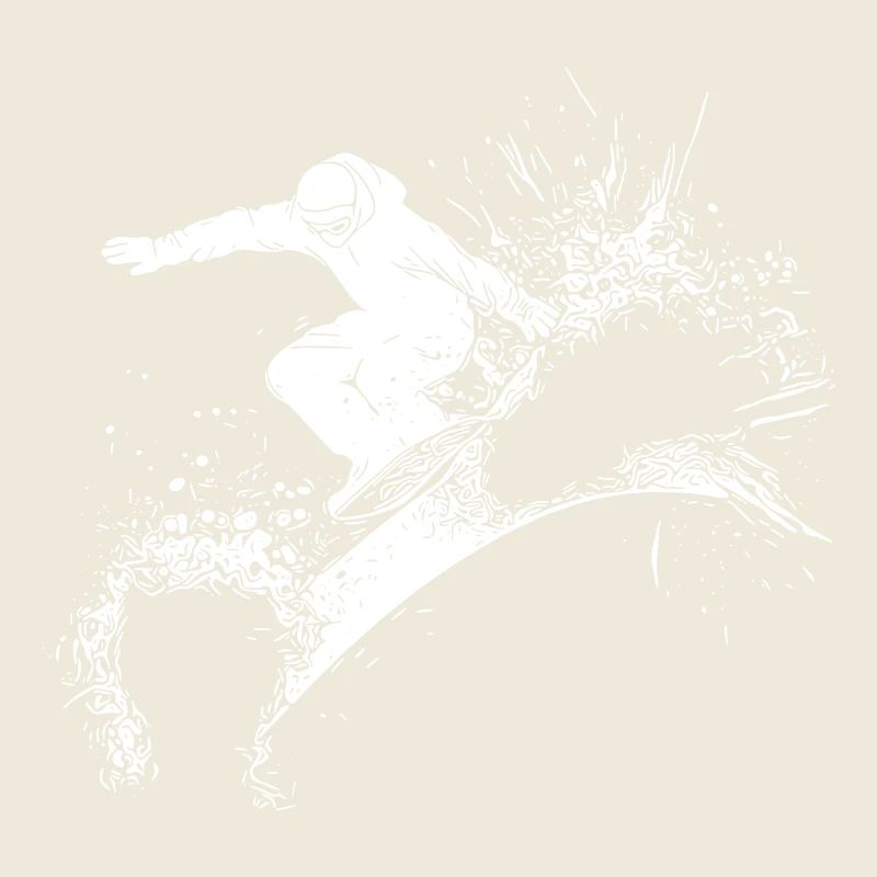 Pulverschnee Jump Style Move Krasses Snowboard