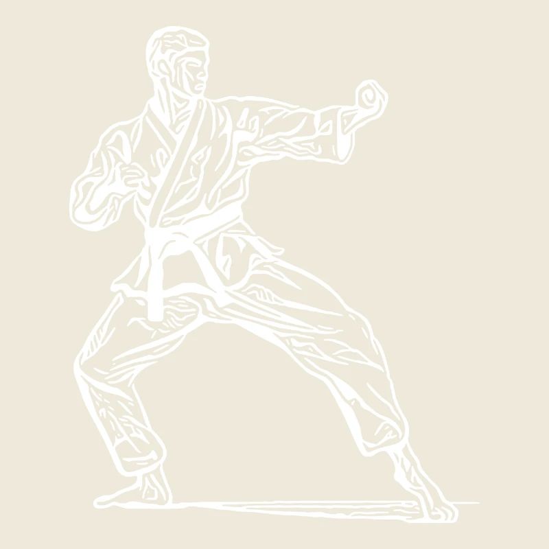 Karatekämpfer in Kampfpose