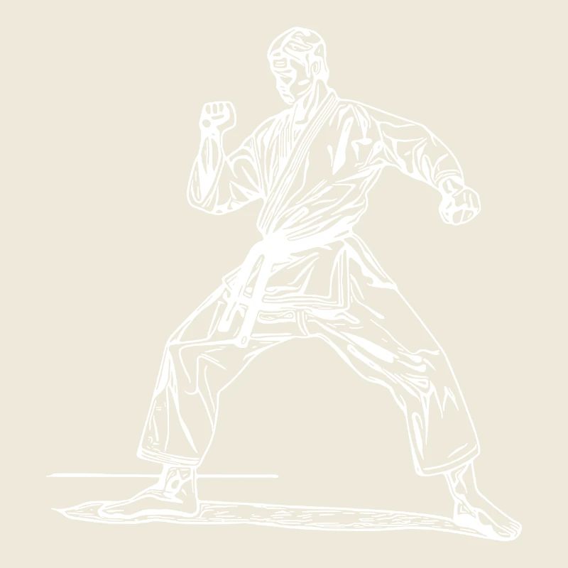 Entraîneur de judo en pose de combat