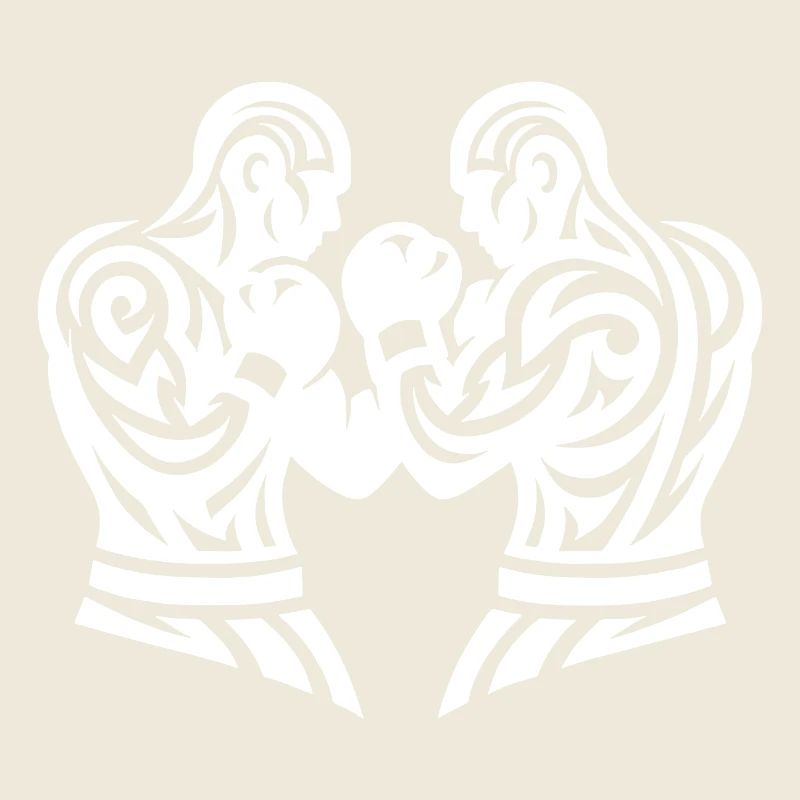 Fist Boxer Fighter Thai Boxing Tattoo Style