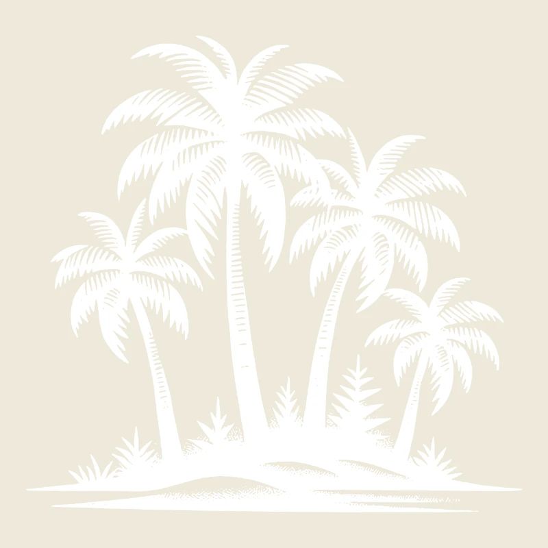 Palmiers tropicaux et plage