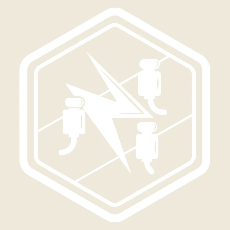 Tradition Elektriker Zunftzeichen Sechseck Emblem