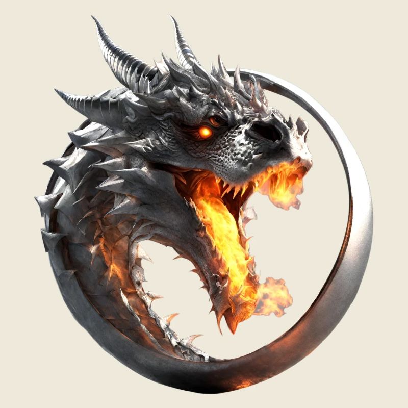 Dragon de feu dans l’anneau