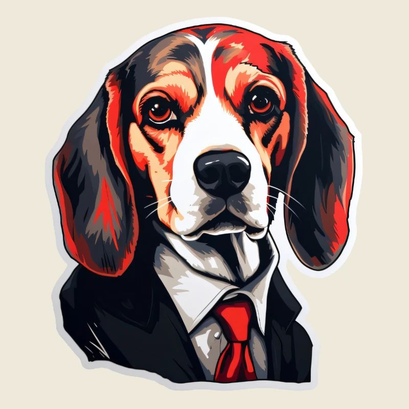 Beagle in a suit