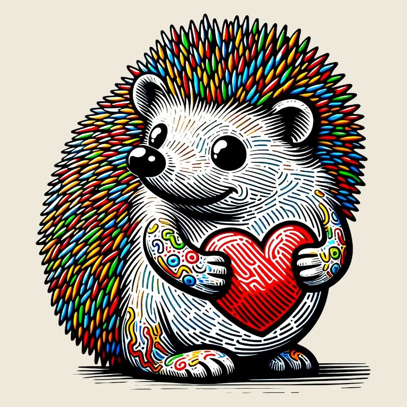 Igel mit Herz