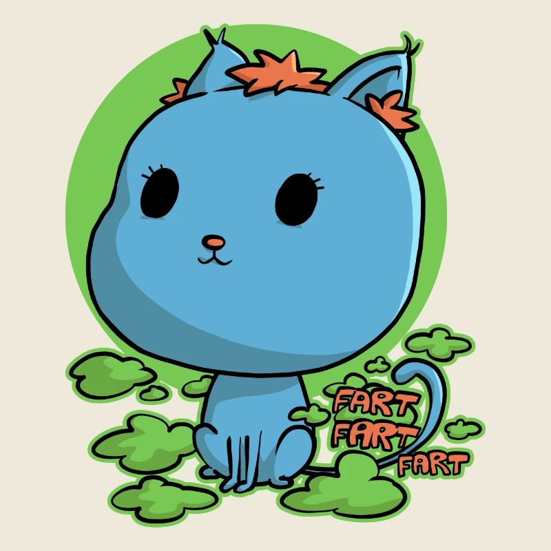 Chaton kawaii, mais qui pète