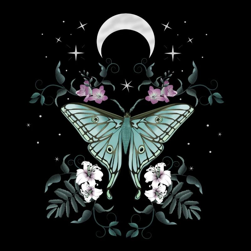 Butterfly green at night