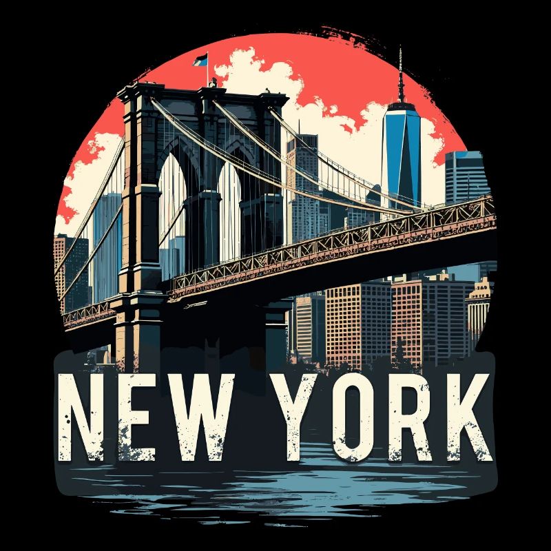 New York – Pont de Brooklyn et Skyline