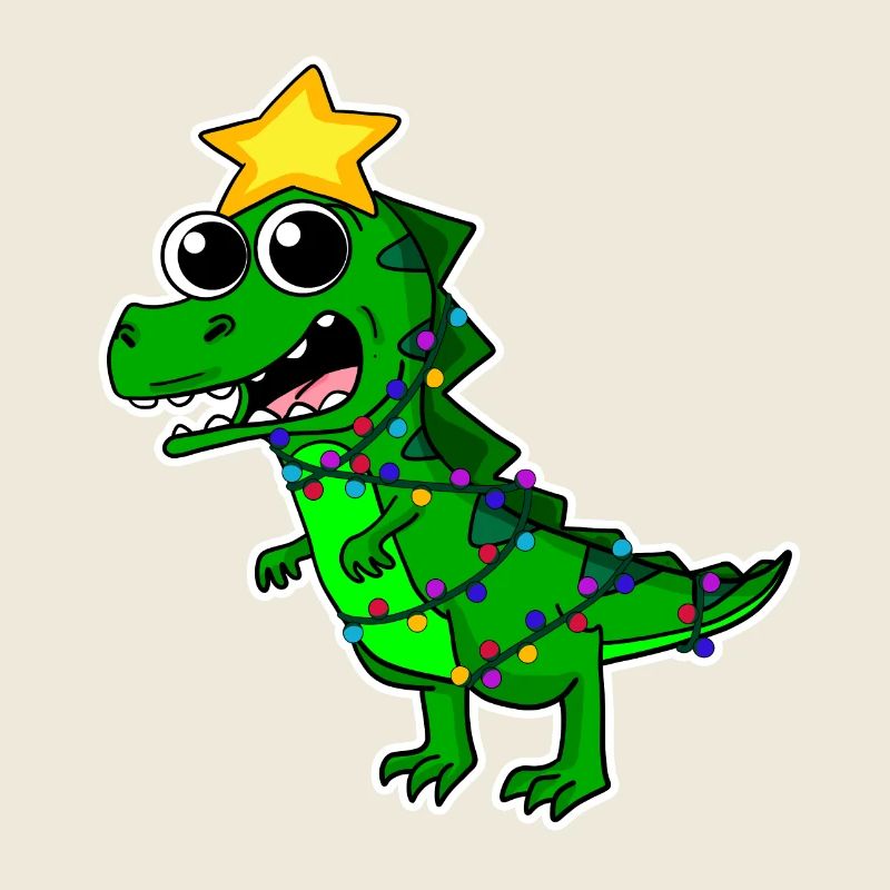 Christmas Tree Dino Dinosaur