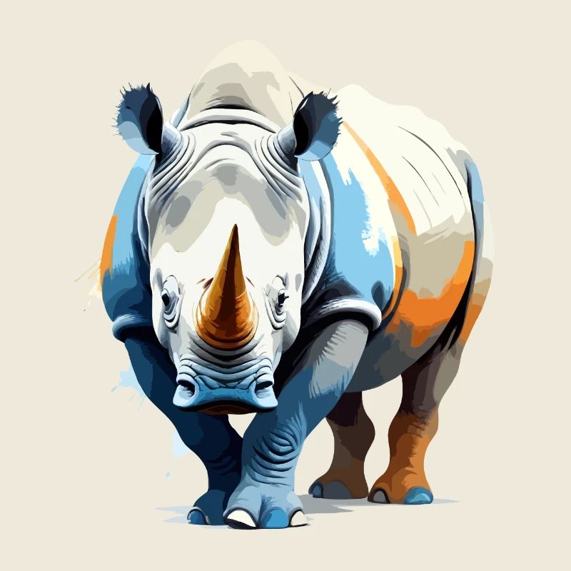 Rhinoceros Vector Art with Vibrant Illustration