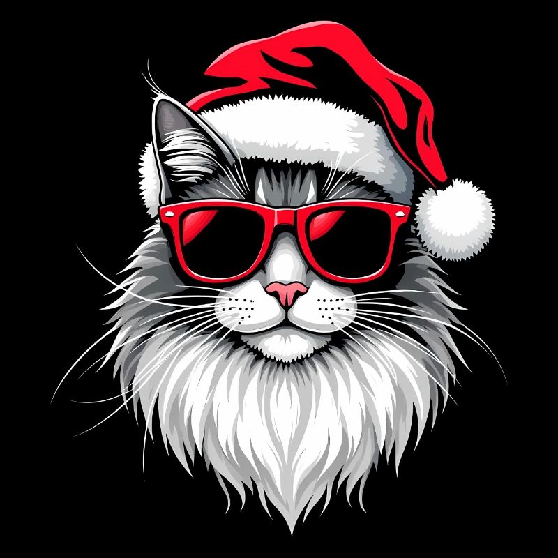 Chat Père Noël Noël